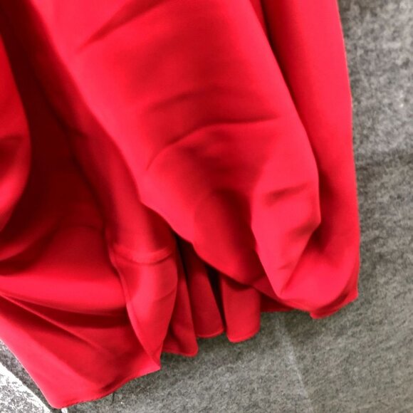 Tommy Hilfiger Bell Sleeve Dress Size 8 Red A Line Knee Length Formal Party - Picture 10 of 11